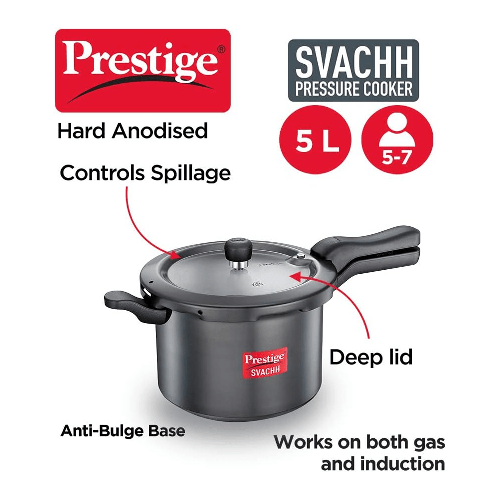 TTK Prestige(India)Presser cooker 5 Ltr(Gray)